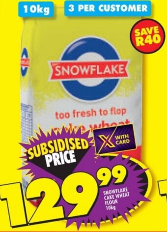 Shoprite SNOWFLAKE CAKE WHEAT FLOUR 10kg offer
