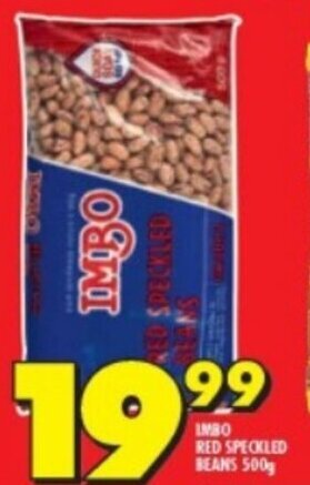 Shoprite Imbo Red Speckled Beans 500g offer