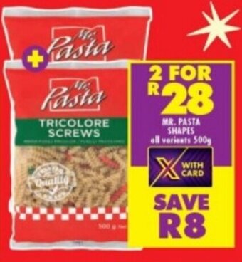 Shoprite MR. PASTA SHAPES all variants 500g offer