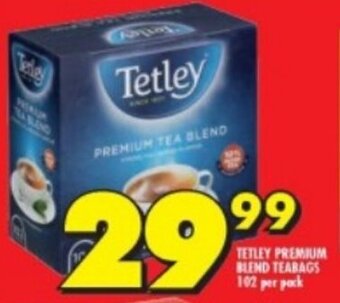 TETLEY PREMIUM BLEND TEABAGS 102 per pack