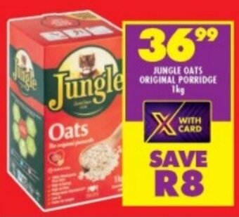 Shoprite JUNGLE OATS ORIGINAL PORRIDGE 1kg offer