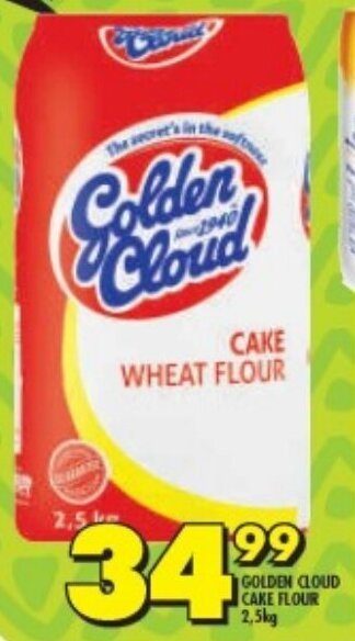 Shoprite GOLDEN CLOUD CAKE FLOUR 2,5kg offer