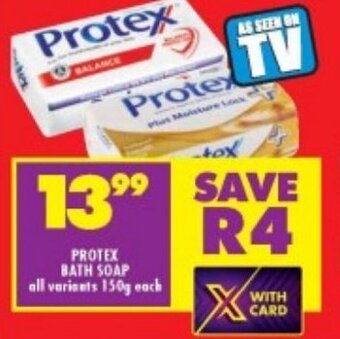 Shoprite PROTEX BATH SOAP all variants 150g each offer