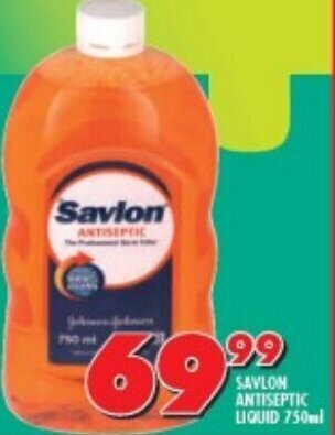 Shoprite SAVLON ANTISEPTIC LIQUID 750ml offer