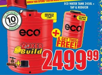 Boxer Build ECO WATER TANK 2450L+TAP & REDUCER offer