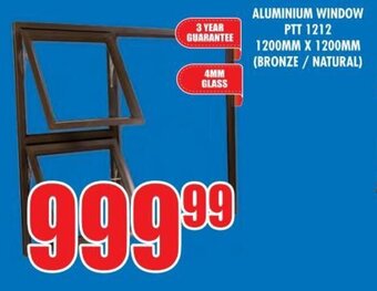 Boxer Build ALUMINIUM WINDOW PTT 1212 1200MM X 1200MM (BRONZE / NATURAL) offer