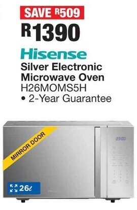 OK Furniture Hisense Silver Electronic Microwave Oven offer