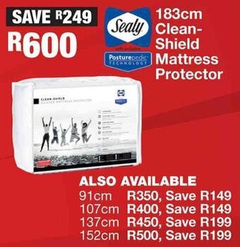 OK Furniture Sealy 183cm Clean Shield Mattress Protector offer