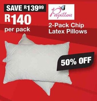 OK Furniture Papillow 2-Pack Chip Latex Pillows offer