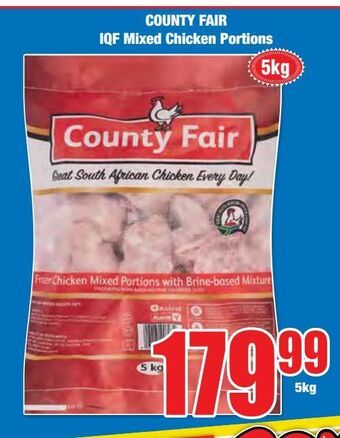 Boxer County fair iqf mixed chicken portions offer