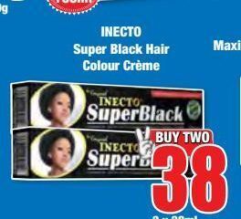 Boxer Inecto super black hair colour crème offer