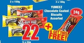 Boxer Yumeez chocolate coated biscuits assorted offer
