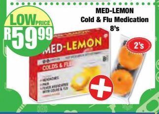 Boxer Med-lemon cold & flu medication 8`s offer