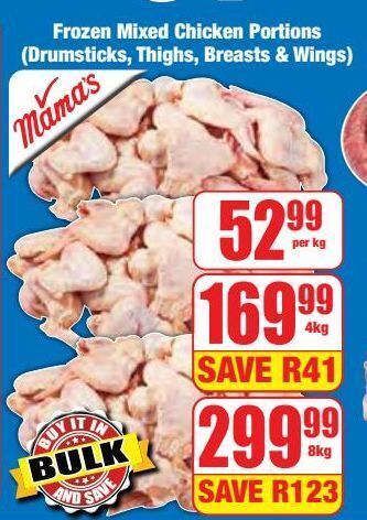 Boxer Frozen mixed chicken portions offer