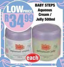 Boxer Baby steps aqueous cream / jelly 500ml offer