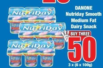 Boxer Danone nutriday smooth medium fat dairy snack offer