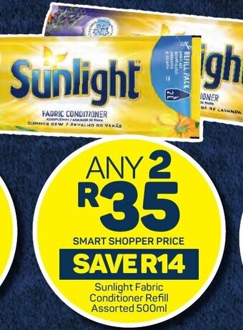 Pick n Pay Sunlight Fabric Conditioner Refill Assorted 500ml offer
