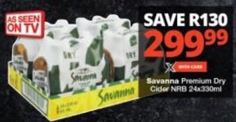 Checkers Savanna Cider NRB 24x330ml offer