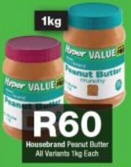 Checkers Housebrand Peanut Butter All Variants 1kg Each offer
