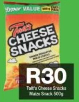 Checkers Tait's Cheese Snacks Maize Snack 500g offer