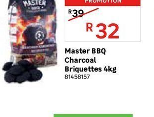 Master bbq charcoal briquettes 4kg