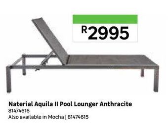 Leroy Merlin Naterial aquila ii pool lounger anthracite offer