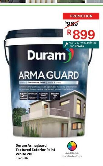 Leroy Merlin Duram armaguard textured exterior paint white 20l offer