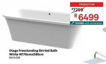 Leroy Merlin Otago freestanding skirted bath white w170cmxd80cm offer