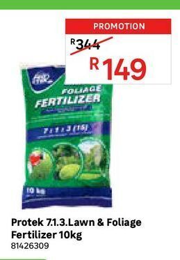 Leroy Merlin Protek 7.1.3. lawn & foliage fertilizer 10kg offer