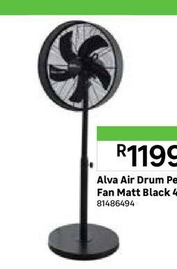 Leroy Merlin Alva pedestal fan black 40cm 45w offer