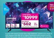 Game Samsung 58 crystal uhd 4k tv cu7000 offer