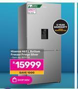 Game Hisense 463ltr bottom freezer fridge silver offer