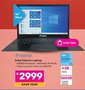 Game Proline 14(35cm) intel celeron laptop offer