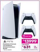 Game Playstation 5 console two dual sense wireless controllers bundle offer