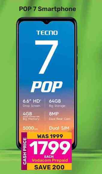 Game Tecno pop 7 smartphone-each offer