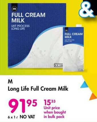 Makro M Long Life Full Cream Milk offer