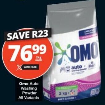 Checkers Omo Auto Washing Powder All Variants offer