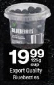 Checkers Export Quality Blueberries offer