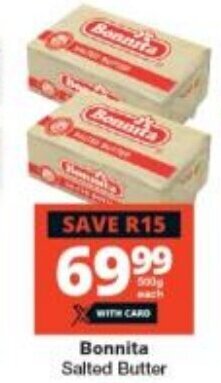 Checkers Bonnita Salted Butter offer