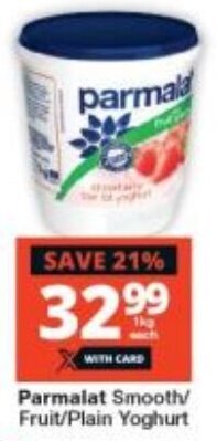 Checkers Parmalat Smooth/ Fruit/Plain Yoghurt offer