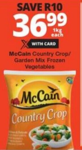 Checkers McCain Country Crop Garden Mix Frozen Vegetables offer