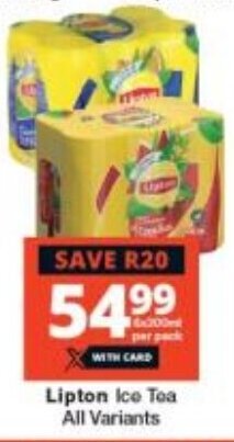 Checkers Lipton Ice Tea All Variants offer