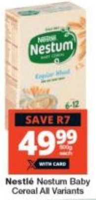 Checkers Nestlé Nestum Baby Cereal All Variants offer