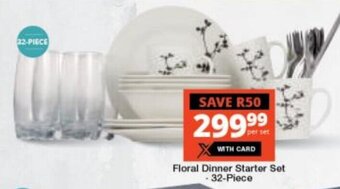 Checkers Floral Dinner Starter Set 32-Piece offer
