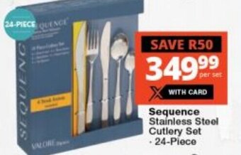 Checkers Sequence Stainless Steel Cutlery Set 24-Piece offer
