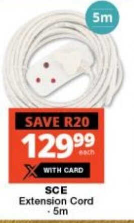 SCE Extension Cord 5m