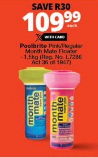 Poolbrite Pink/Regular Month Mate Floater - 1,5kg