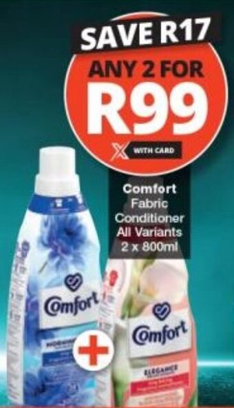Checkers Comfort Fabric Conditioner All Variants 2 x 800ml offer