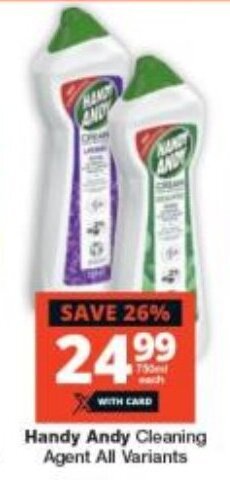 Checkers Handy Andy Cleaning Agent All Variants offer