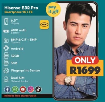 Checkers Hisense E32 Pro Smartphone 4G LTE offer